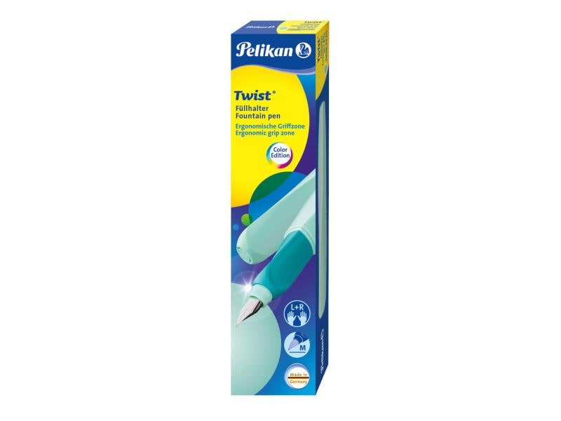 Pelikan Füllfederhalter Twist Medium (M), Mint/Türkis Fülli mit trendigem Design