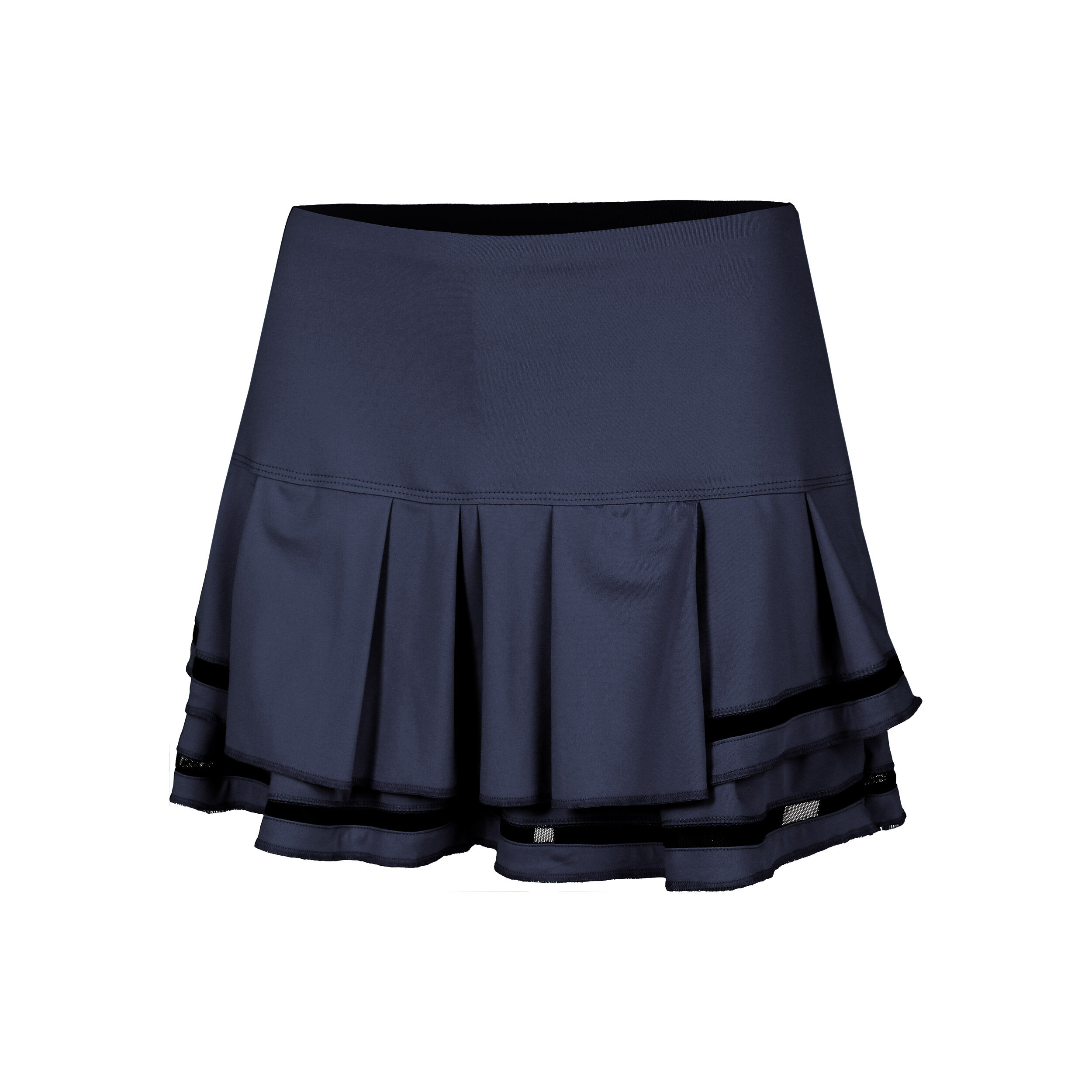 Lucky in Love Long Pleat Tier Jupe Femmes - Noir , Bleu