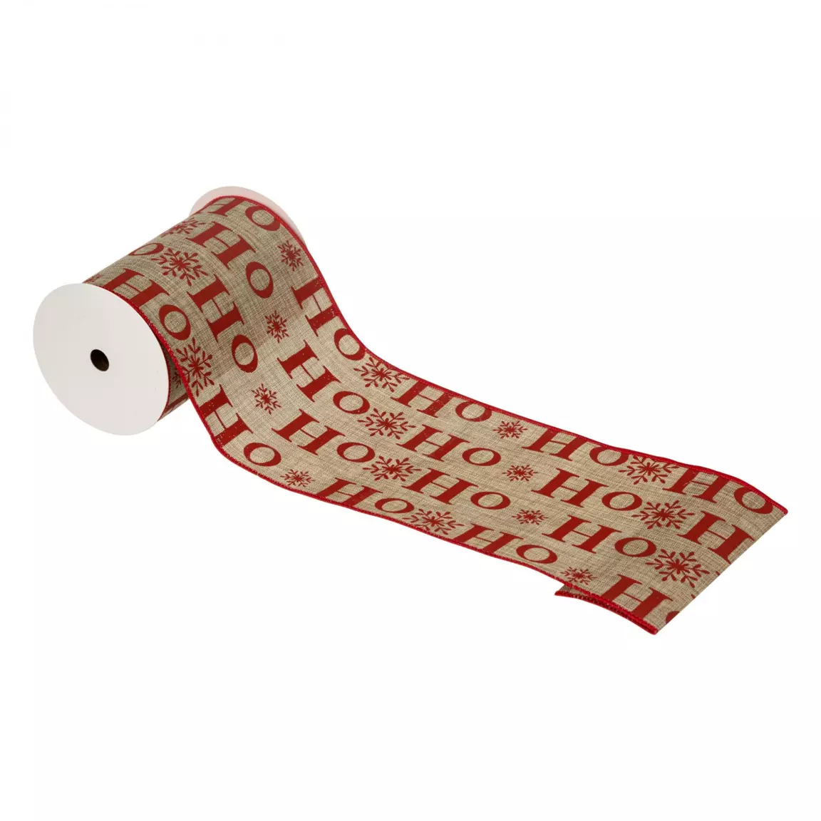 Guirlande de Noël tissu (5 m ) Hohoho Rouge et doré