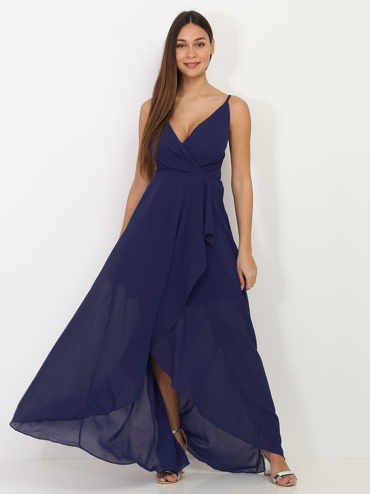 Robe de soirée longue- Bleu marine
