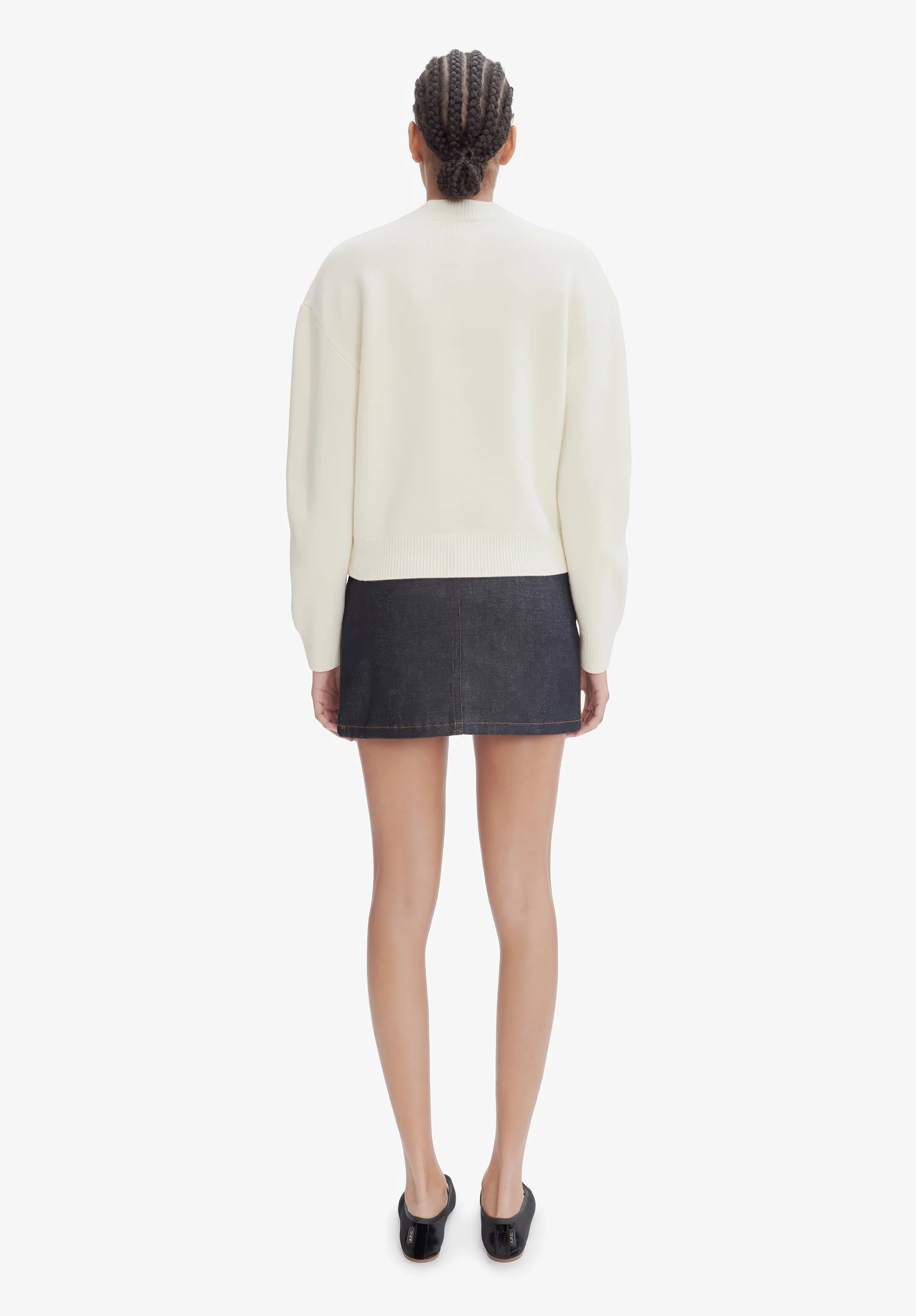 pull col rond - Ecru