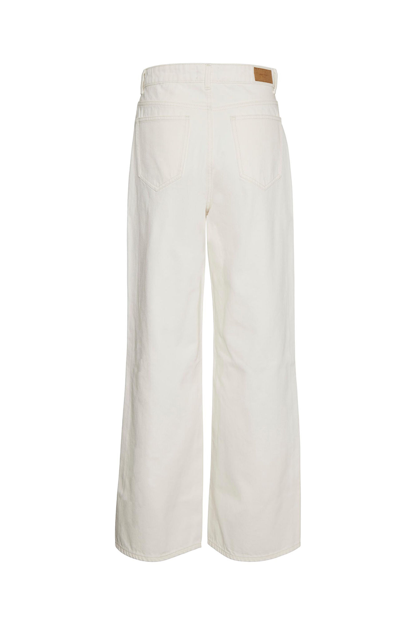 Calça jeans de perna larga - Branca