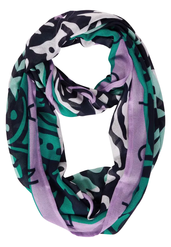 Loop mit Mustermix - intense aqua