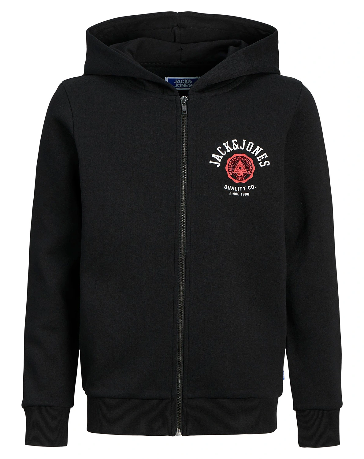 Kapuzen-Sweatjacke LOGO in black