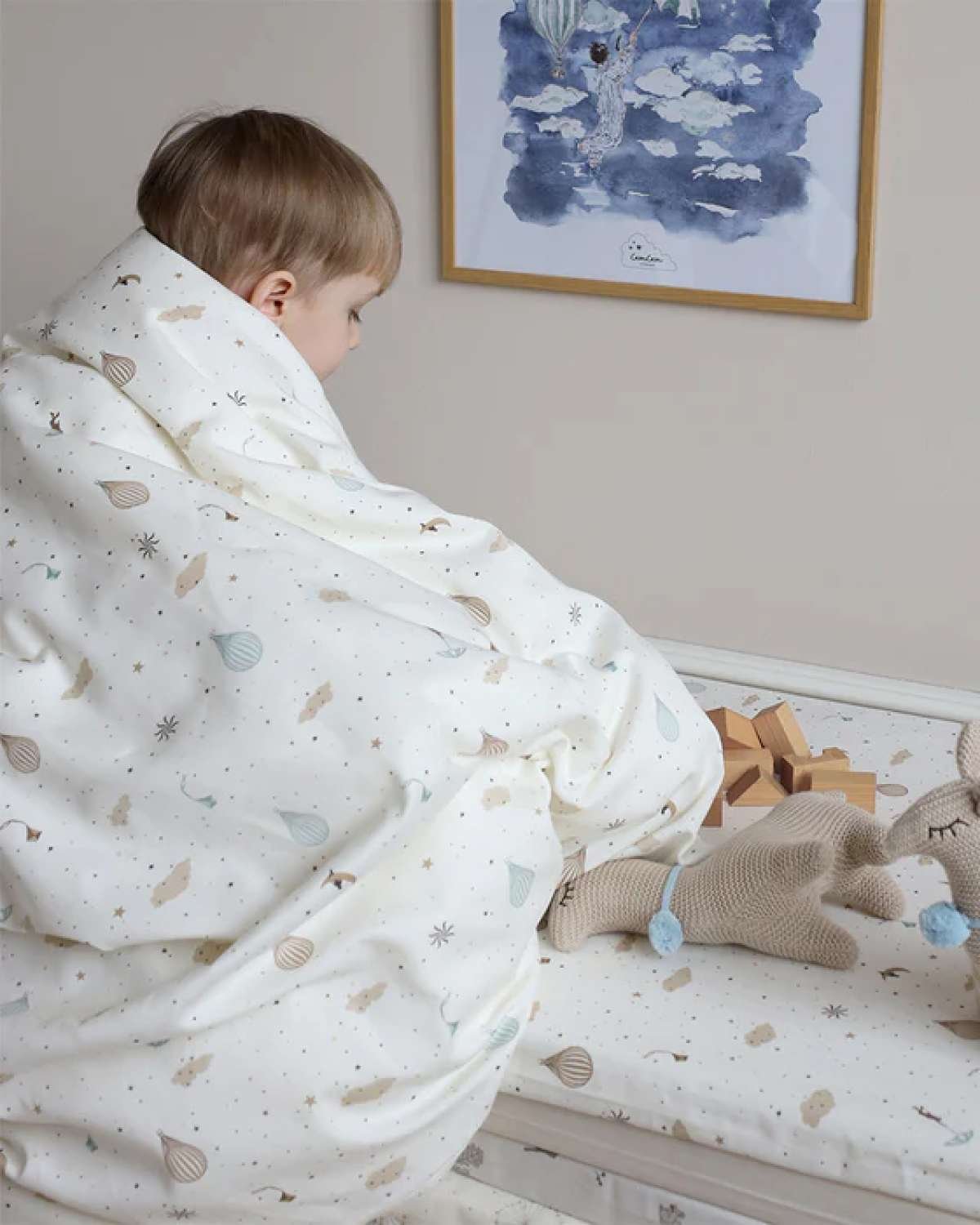 Sengetøy Barn 100×140 – Sateng, Øko Bomull | Bedding Junior