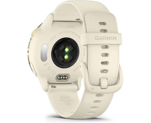 Garmin Vivoactive 6 AMOLED Smartwatch, Bone/Lunar Gold