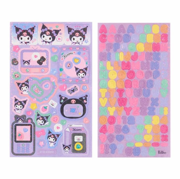 Sanrio - Kuromi Pincet Sticker Clip & Decoratieset