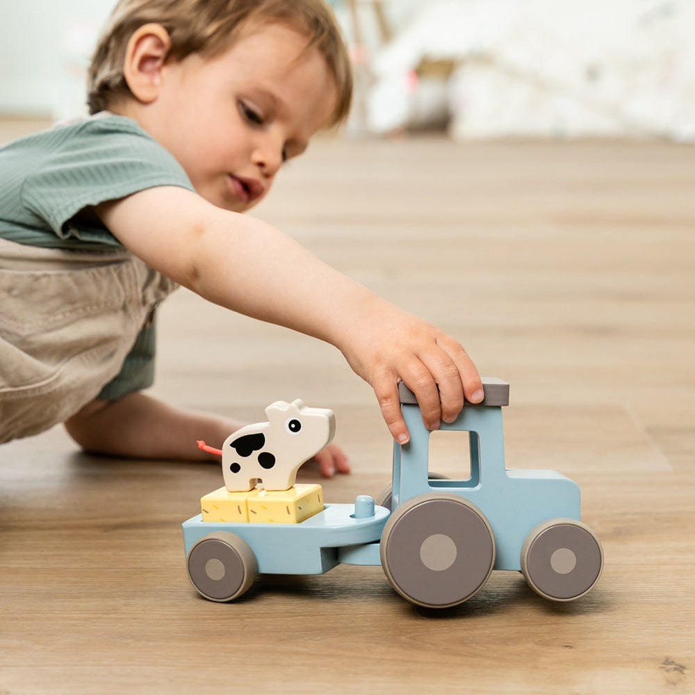 Køb DonebyDeer Blue Tiny Farm Traktor Dotti