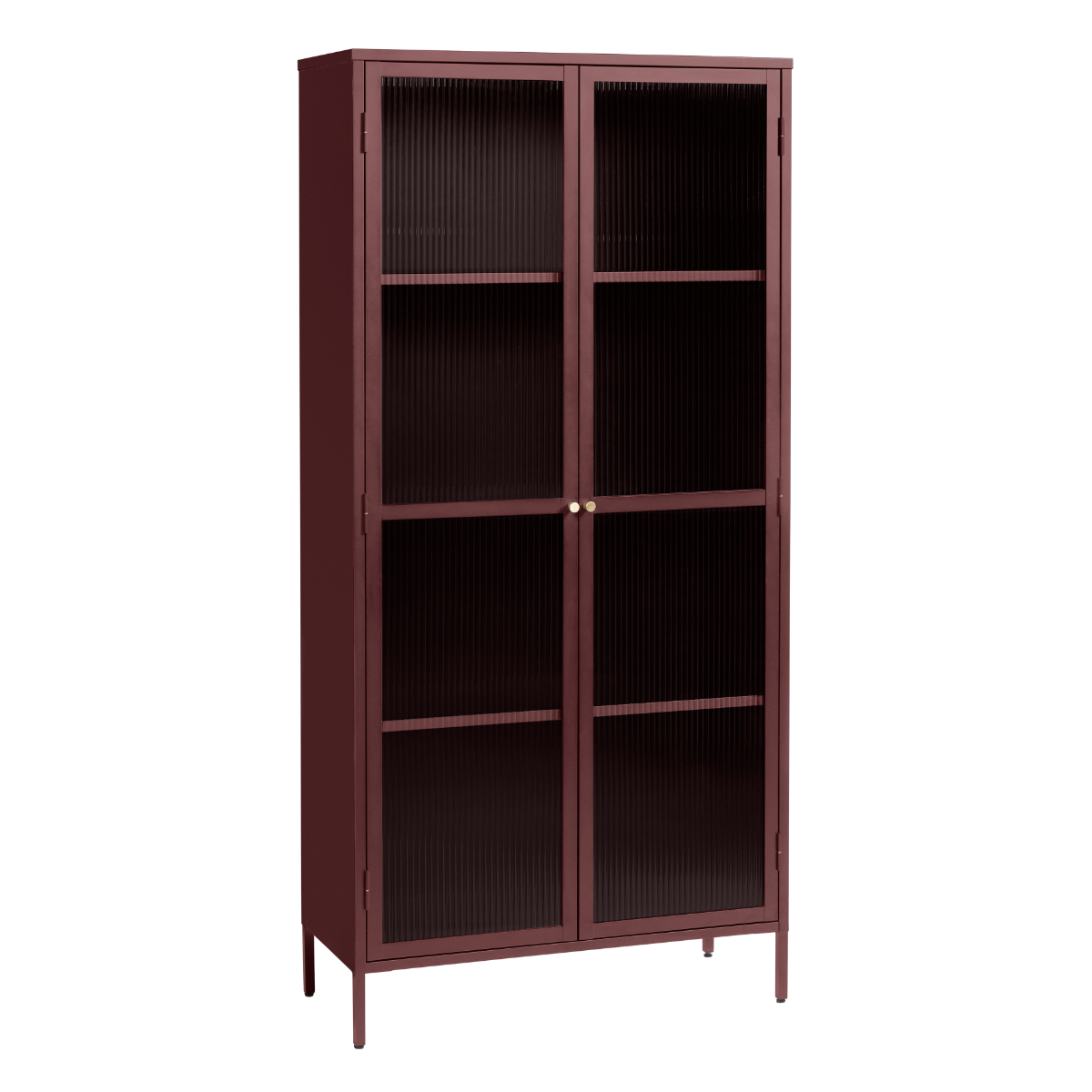 Vitrinekast Omeo 190x90 cm bordeauxrood