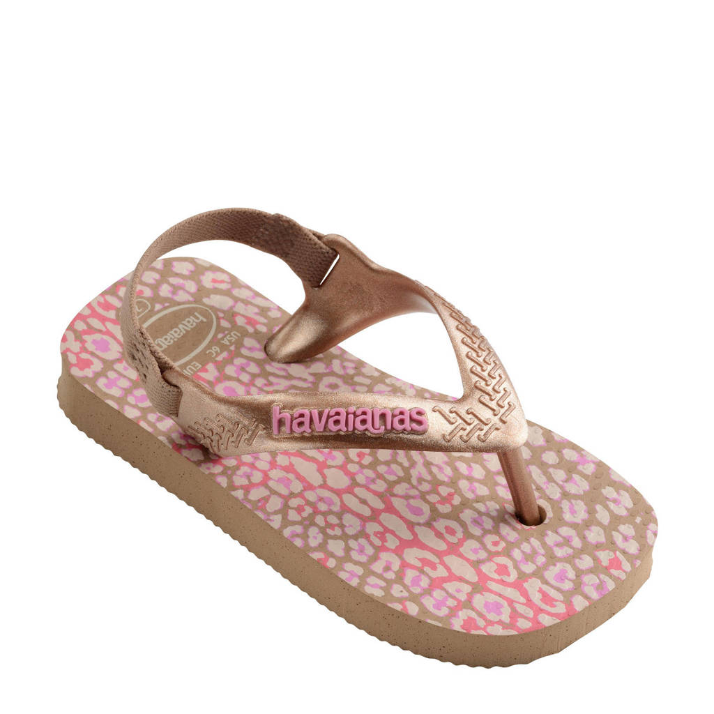 Havaianas teenslippers met hielbandje goud