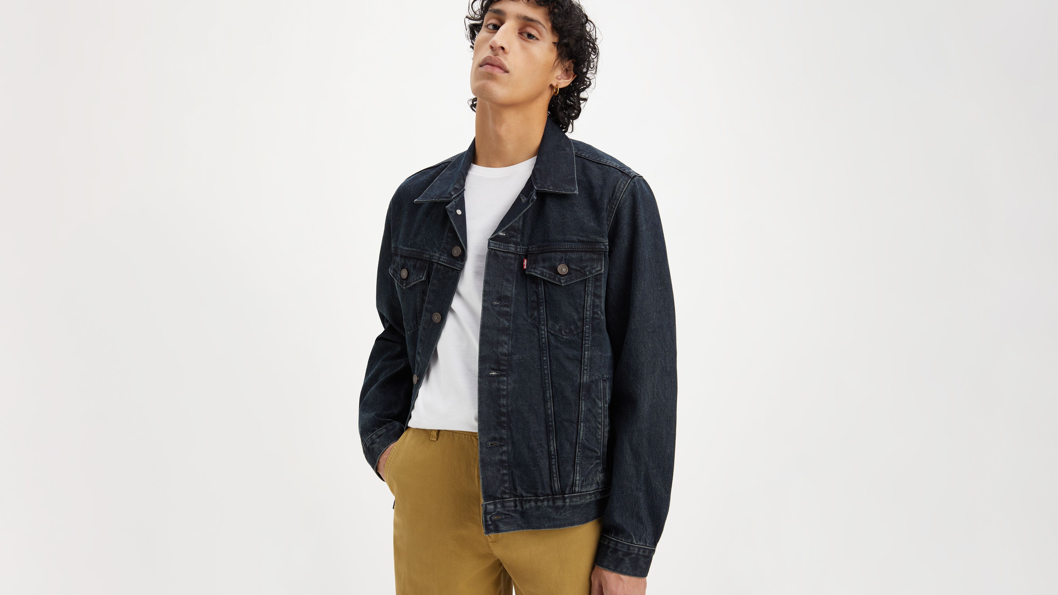 La veste Trucker - Blue Black Trucker - Bleu