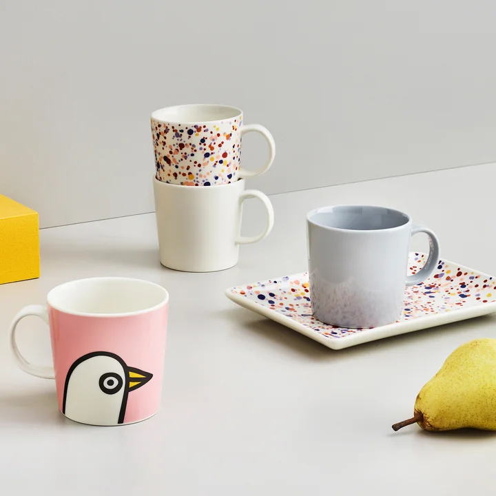 Iittala - Oiva Toikka Teller A7 7 x 10 cm, pink-grün
