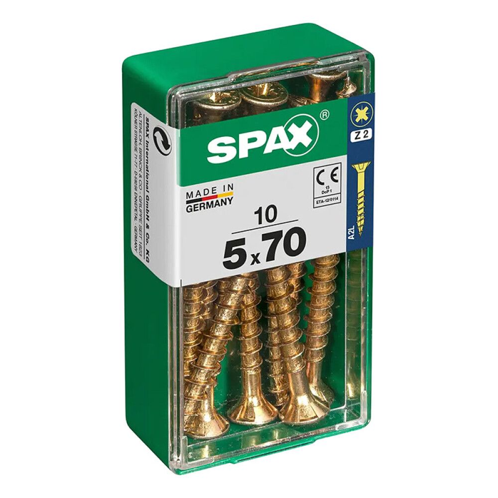SPAX SENKHODE GUL 5X70, S 10 STK