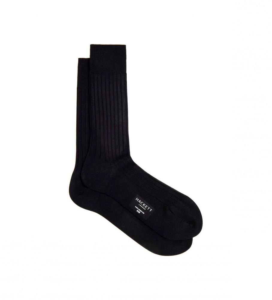 Meias Hackett de algodão pretas