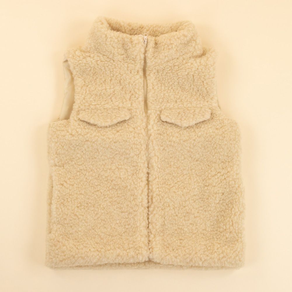 Moonrise dames wollen bodywarmer Mila lichtbruin