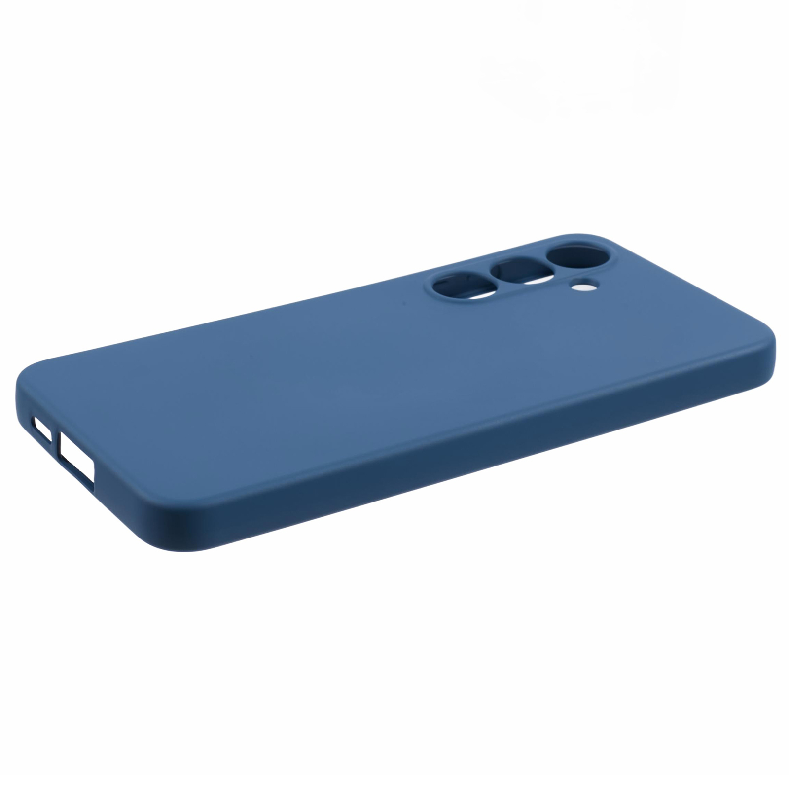 Samsung Galaxy S24 FE Gummi Case Hülle mit Kameraschutz - Dunkelblau (Matt)