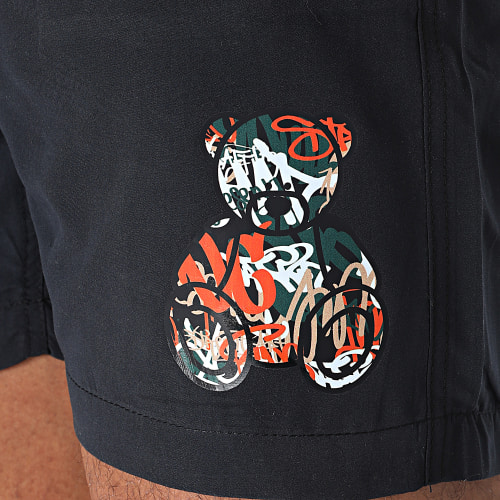 Short De Bain Essentials Art Series Orange Noir