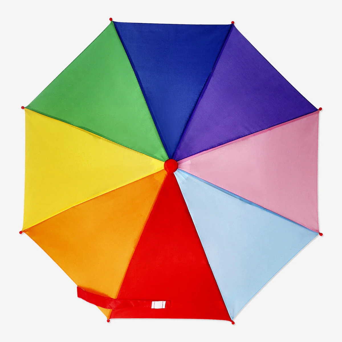 Regnbuefarvet paraplyhat