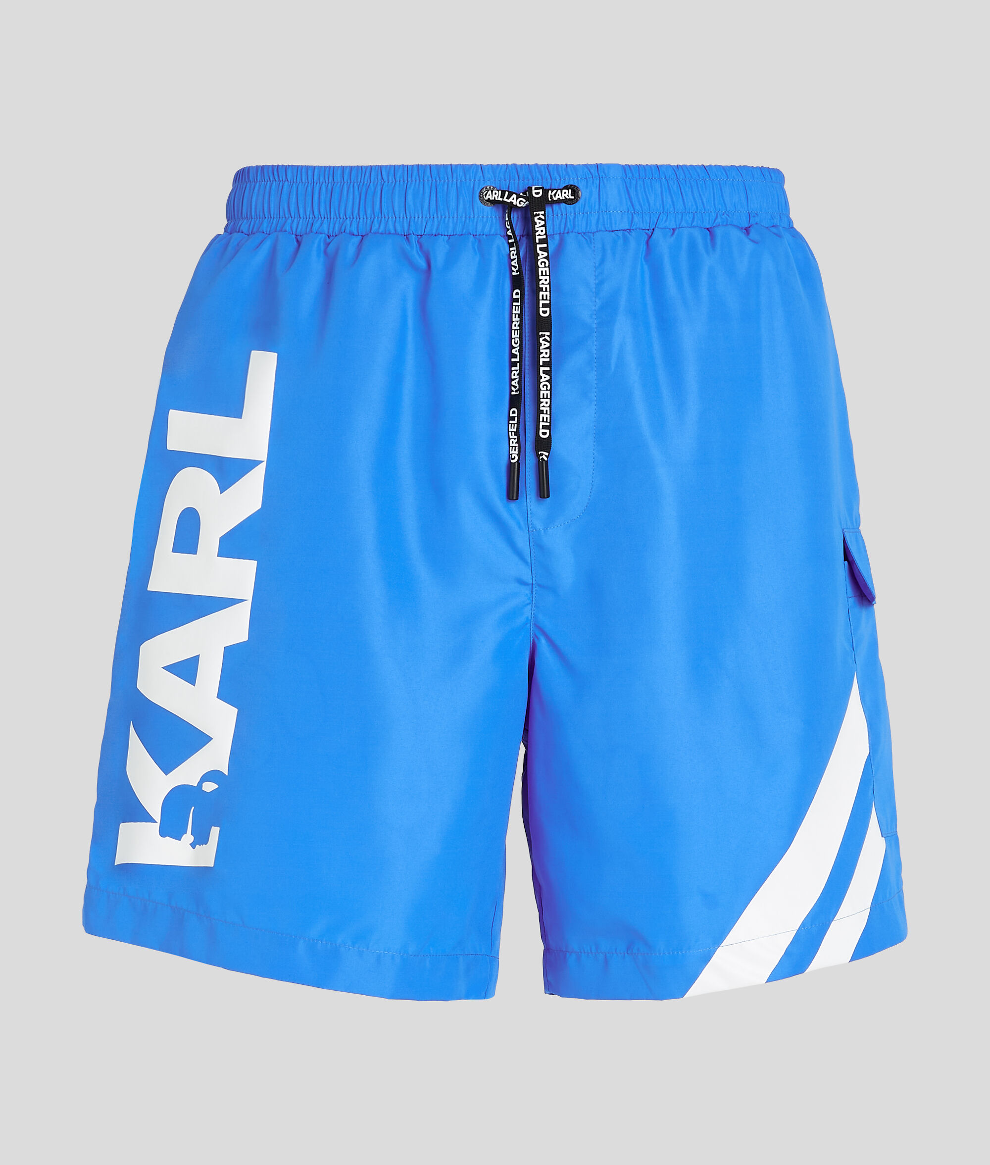 SHORT DE BAIN AVEC LOGO KARL ET RAYURES