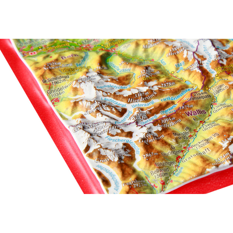 Georelief 3D Reliefpostkarte Gotthardregion