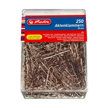 Herlitz Aktenklammern 50mm gewellt, 250 Stück