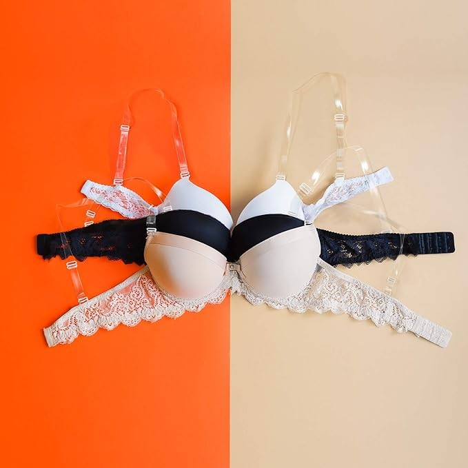 (1 Paar) Verstellbare BH Träger Unsichtbare Ersatz Straps - Transparent