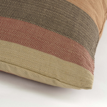 Kussen streep motief aardetinten 55 x 35 cm