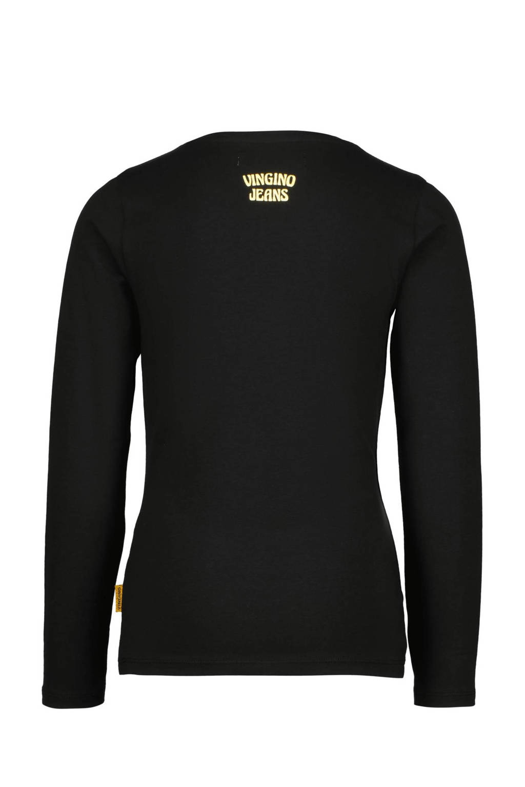 Vingino longsleeve Julie met printopdruk zwart