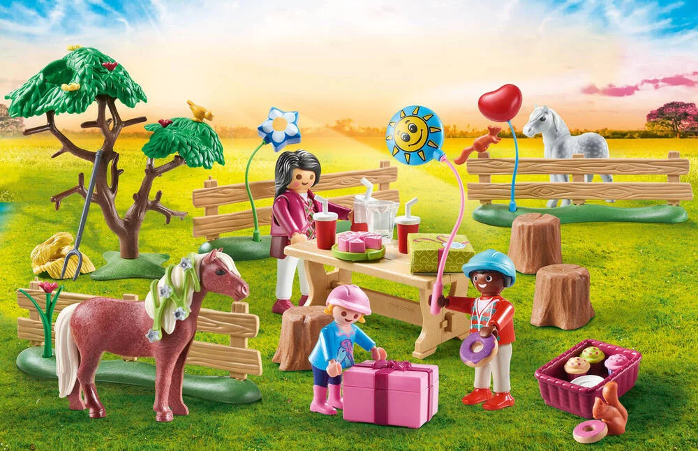 DECORATION DE FETE AVEC PONEYS - 70997