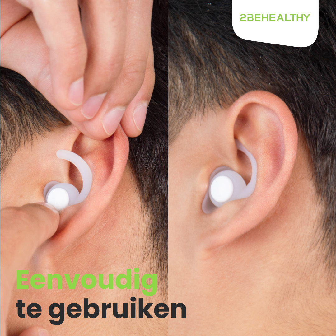 2BEHEALTHY 2-paar slaapoordoppen - White