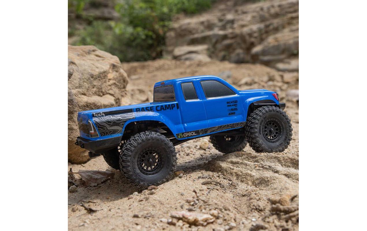 Rock Crawler SCX24 Base Camp 4WD, Blau RTR 1:24<br>Rock Crawler Brushed RTR mit Akku & Ladegerät