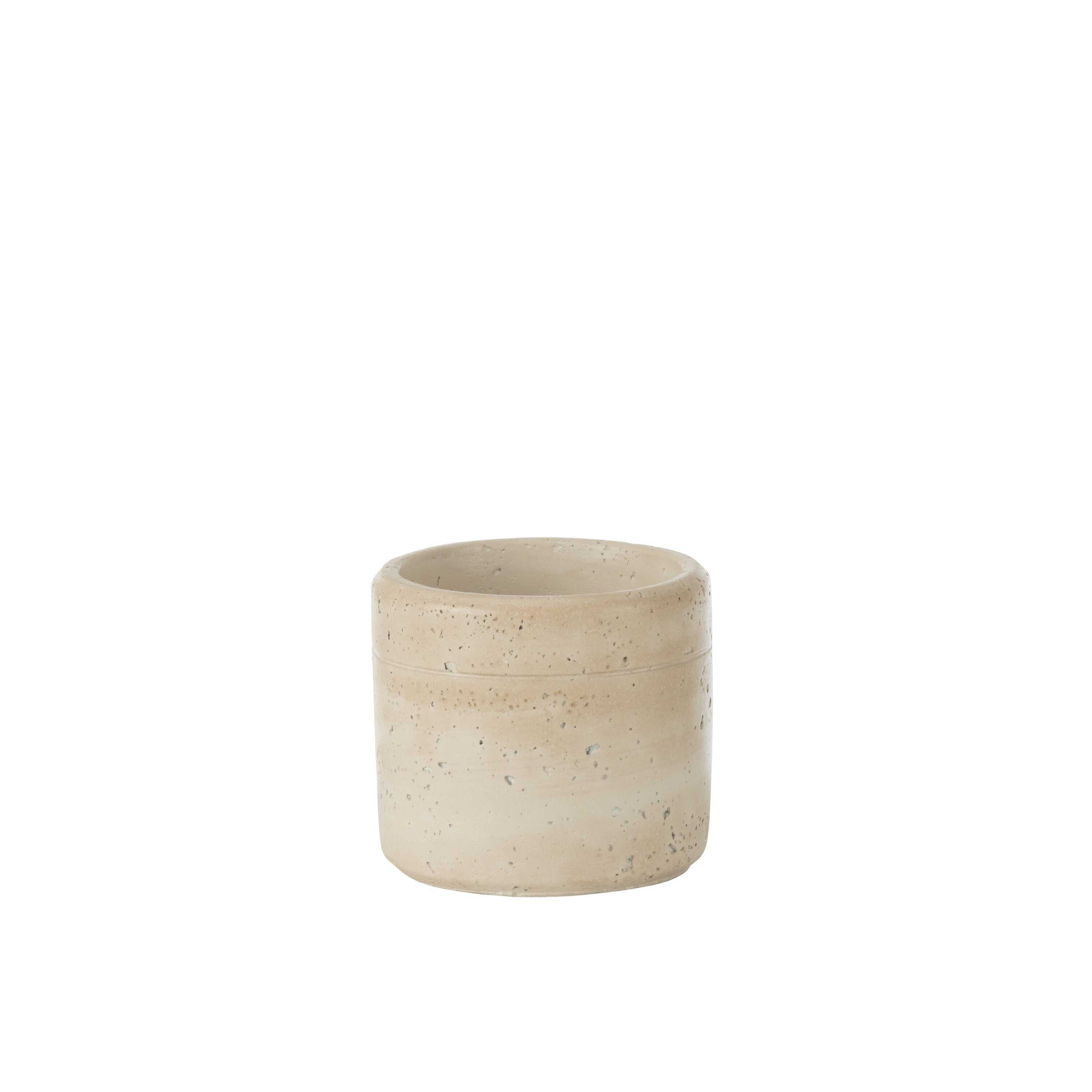 J-Line bloempot Olina Rond - cement - creme - small - Ã 11 c