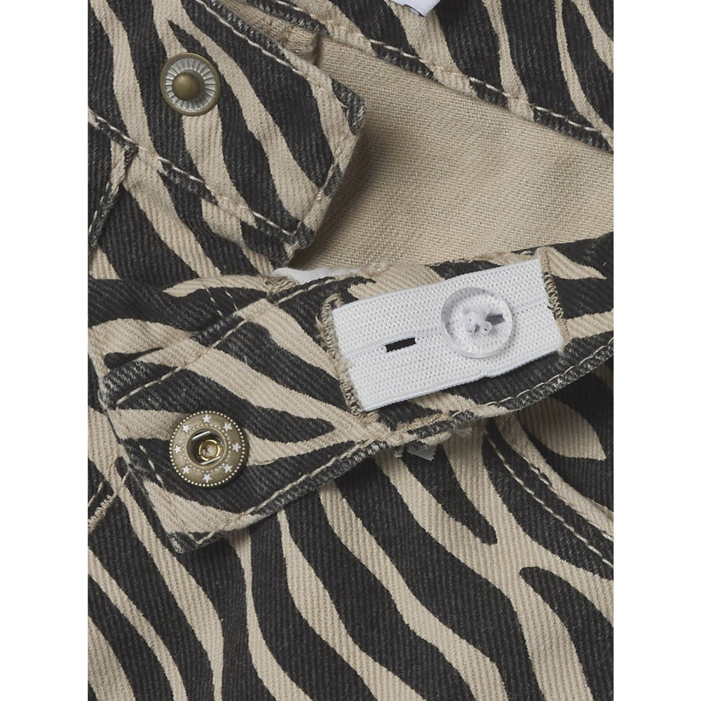 Køb Name It Cement Black Zebra Bella Twill Mom Bukser