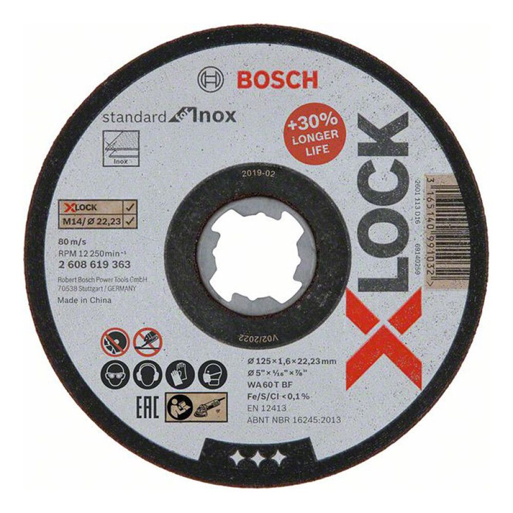 KAPPESKIVE XLOCK 125X1,6MM BOSCH METALL/