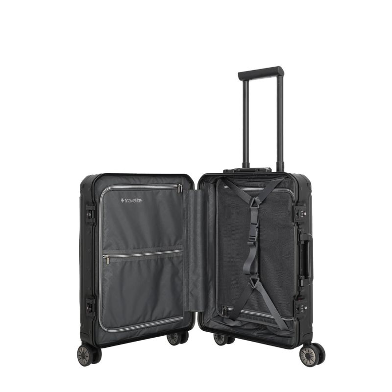 Valise cabine rigide Next Aluminium 55 cm Noir