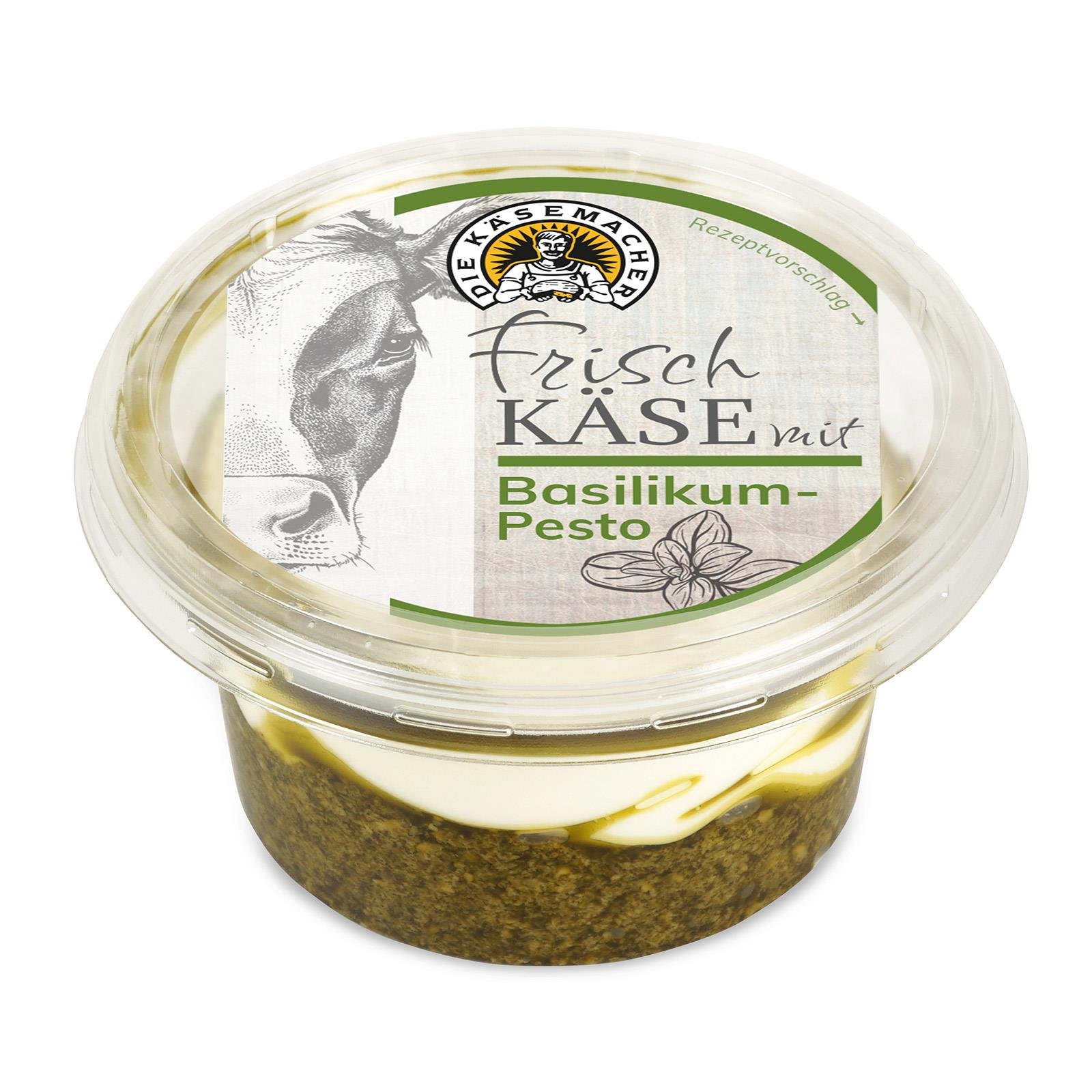 Frischkäse mit Basilikum-Pesto - Die Käsemacher