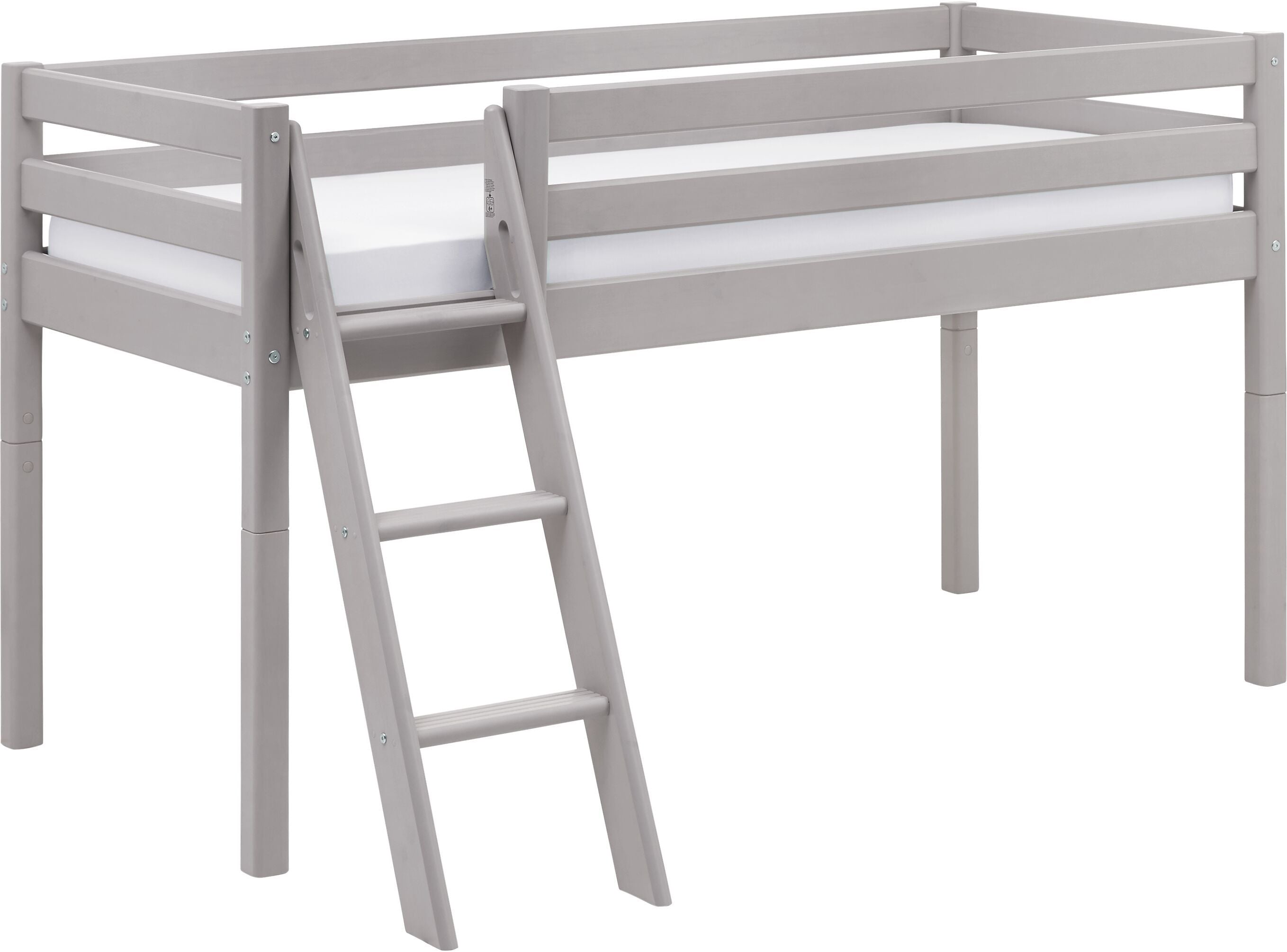 Flexa CLASSIC Halbhochbett - Grau / B: 149.0 cm x T: 210.0 cm x H: 120.0 cm