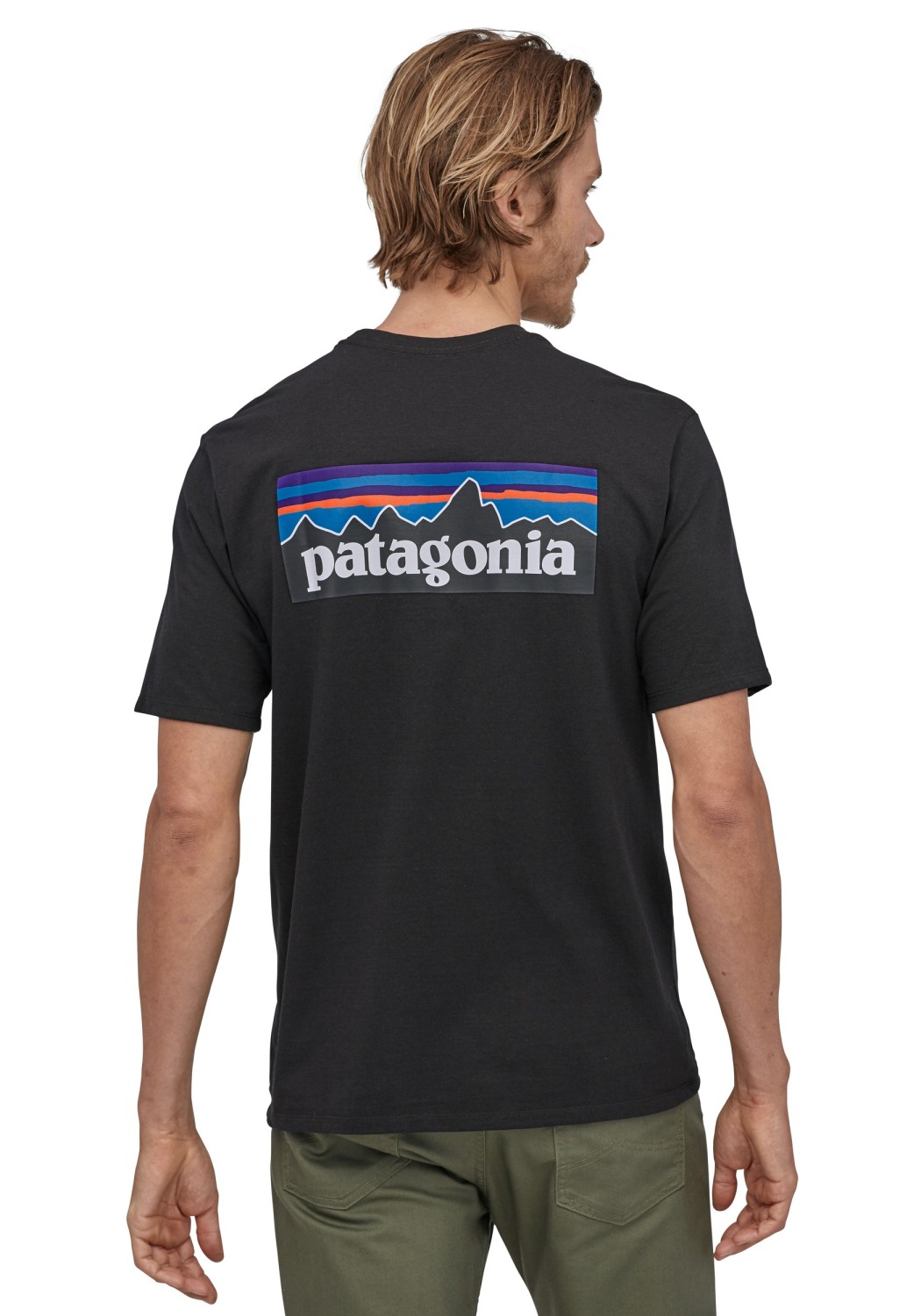 Patagonia T-Shirt M's P-6 Logo Responsibili-Tee Black