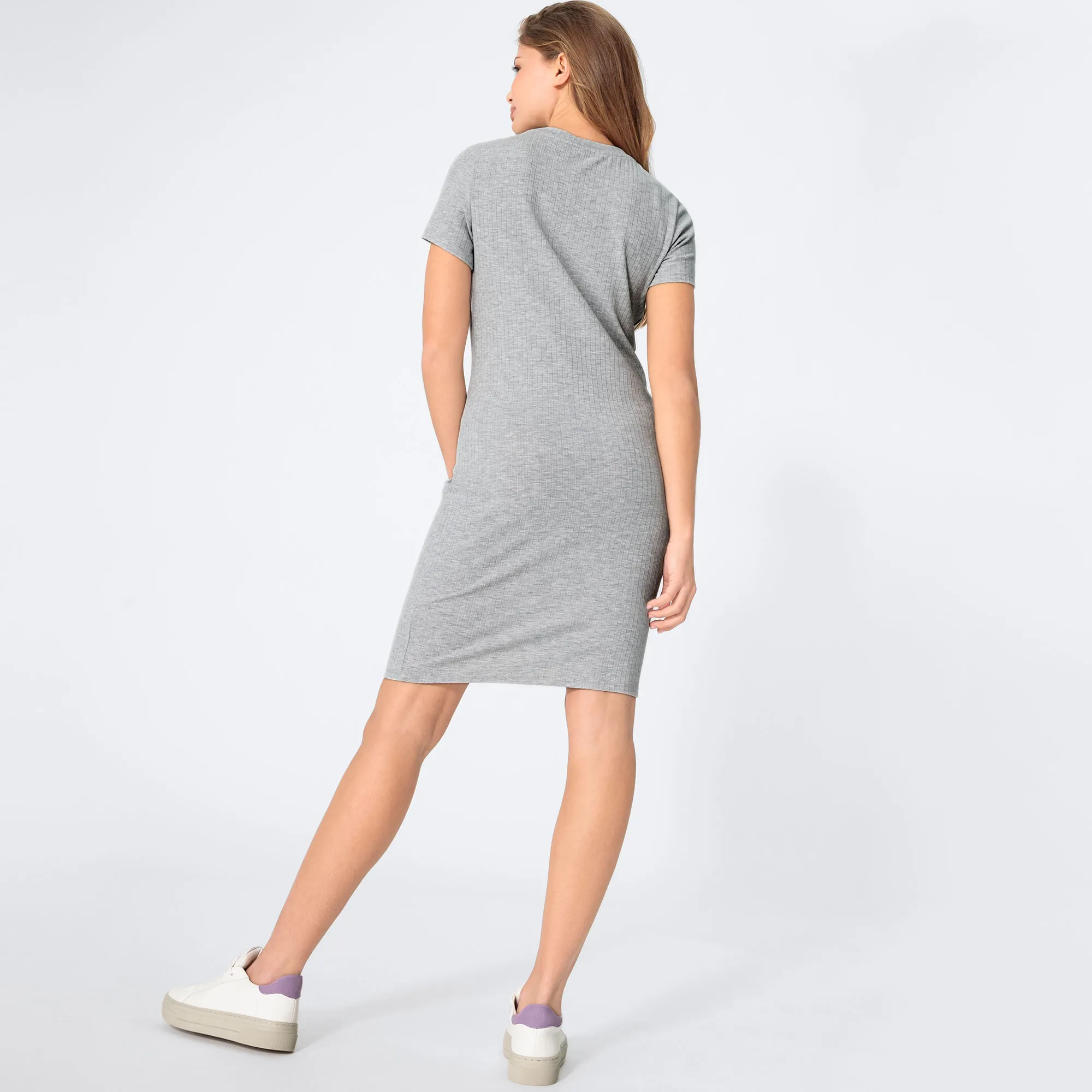 Damen-Kleid mit Rippstruktur