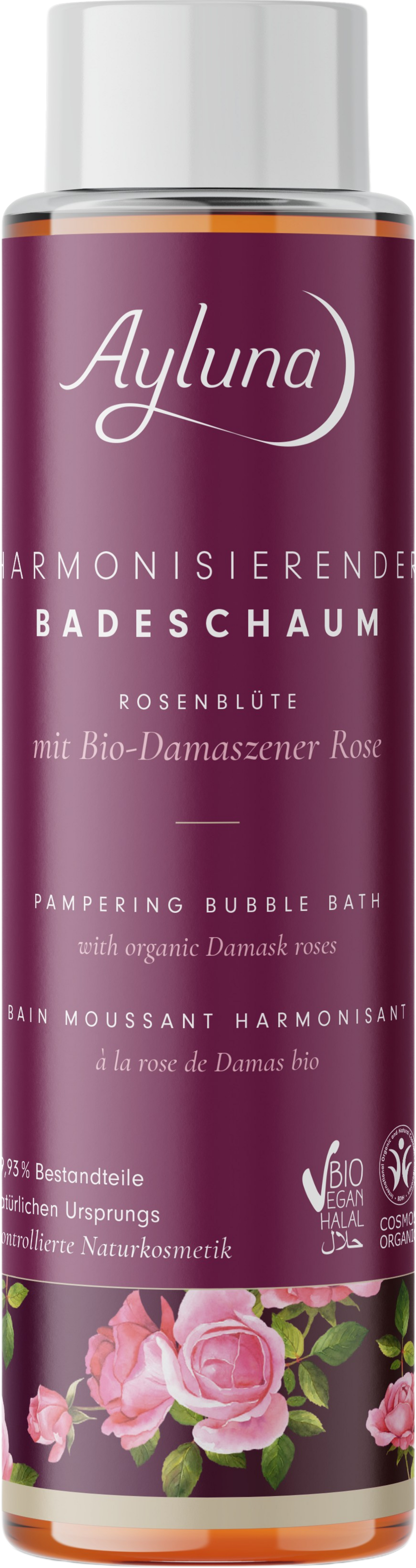 Ayluna  Harmonisierender Badeschaum Rosenblüte, 400 ml