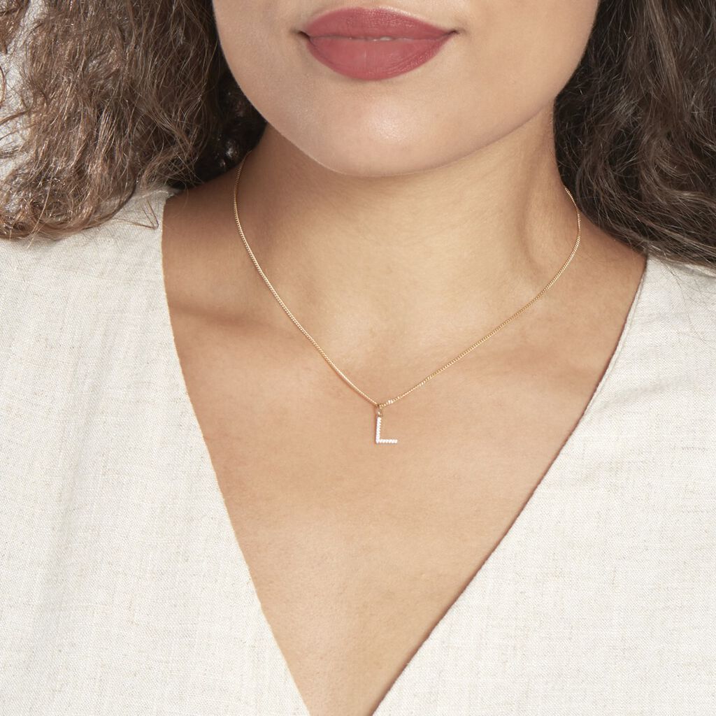Pendentif Klementine Or Jaune Oxyde De Zirconium