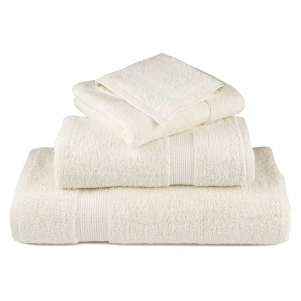 vidaXL Premium håndklær SOLUND 10 stk kremhvit 50x100cm 600 g/m2
