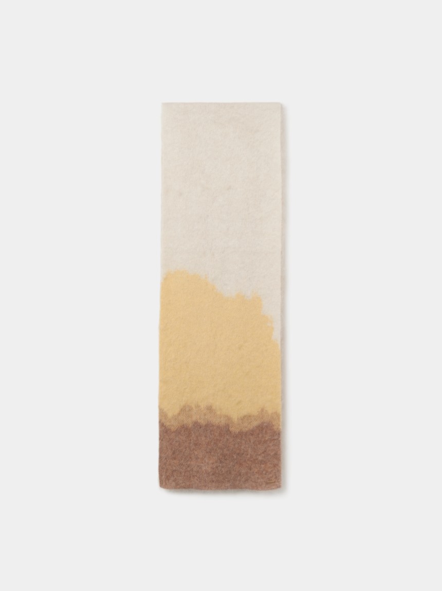 Cachecol de lã mohair com Efeito Tie-Dye