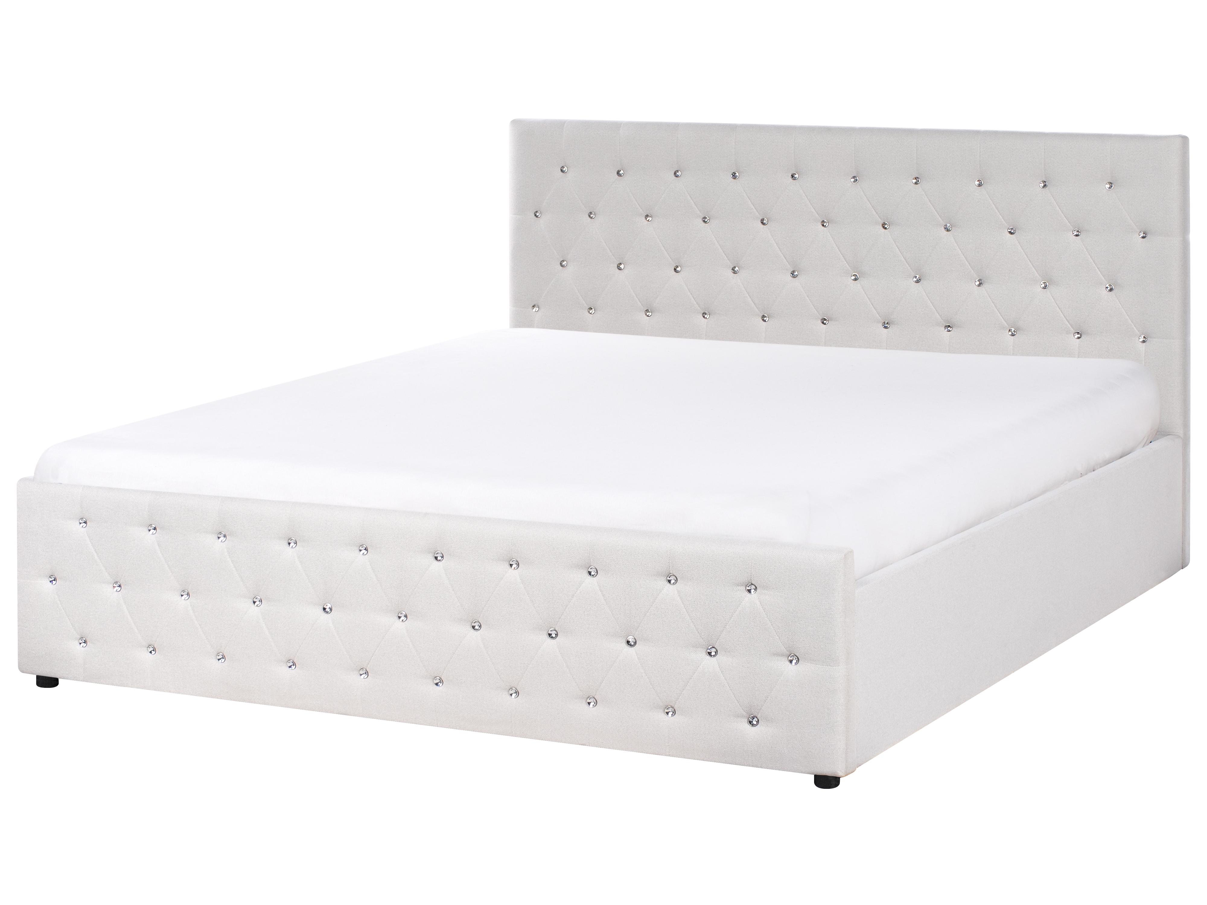 Bed met opbergruimte Stof AMIENS 180 x 200 cm Beige