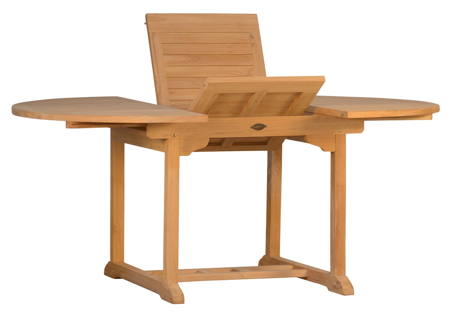 Uitschuifbare teakhouten tuintafel, 120 cm rond, extra massief houten tafel