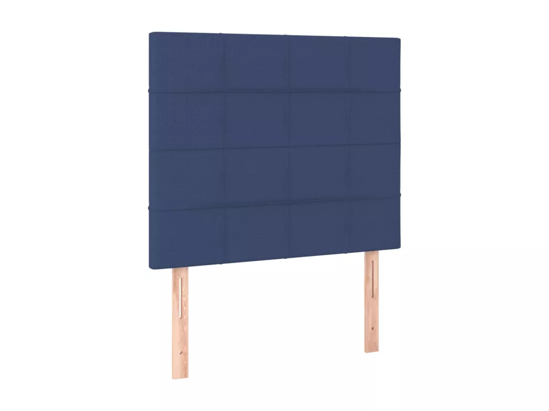 Sommier tapissier avec matelas et LED Bleu 90x190 cm Tissu