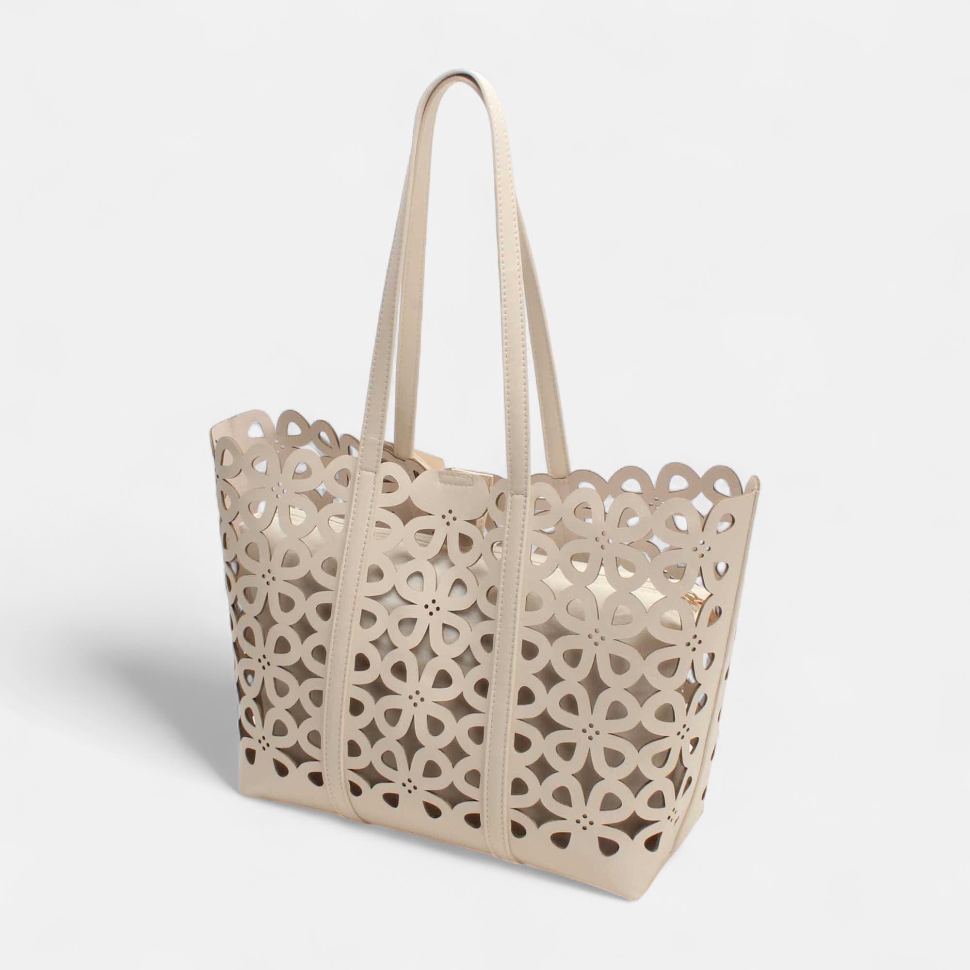 Sac de shopping beige
