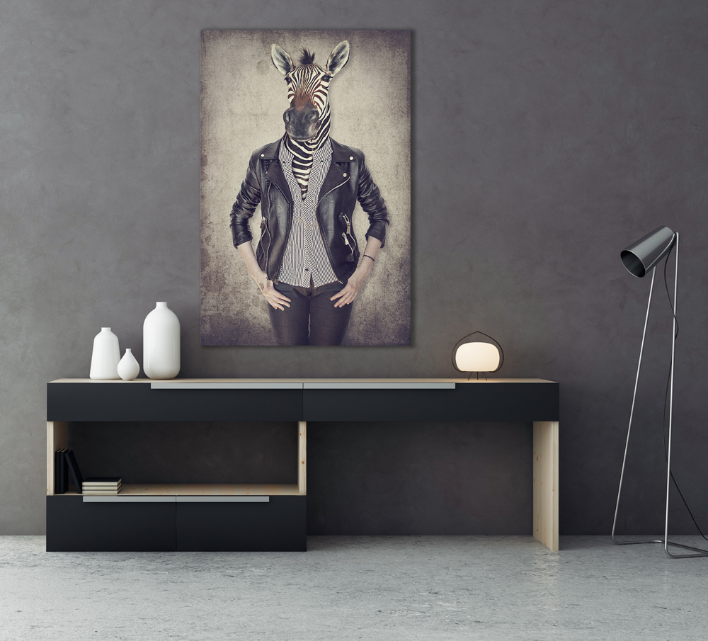 Akustikbild ZEBRA GENTLEMAN 80x120cm, 7kg