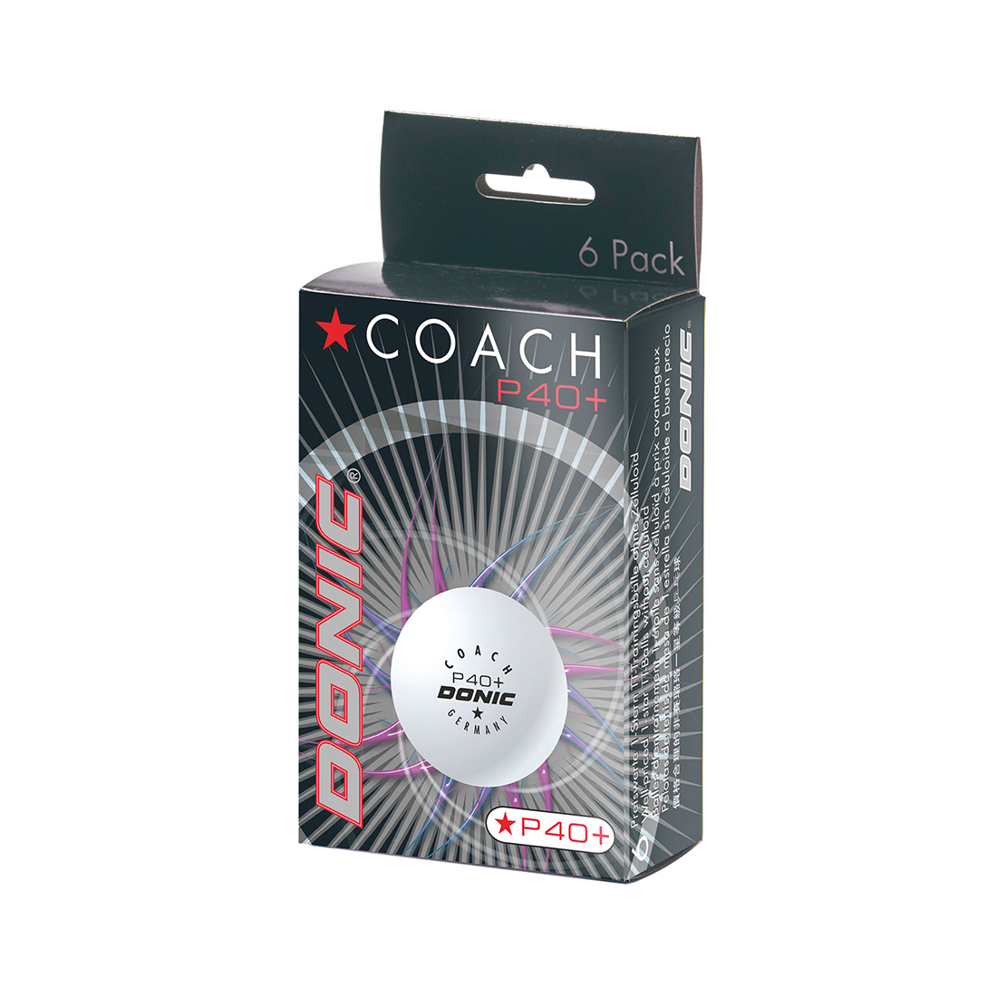 DONIC Tischtennisball P40+, 6 Stk.