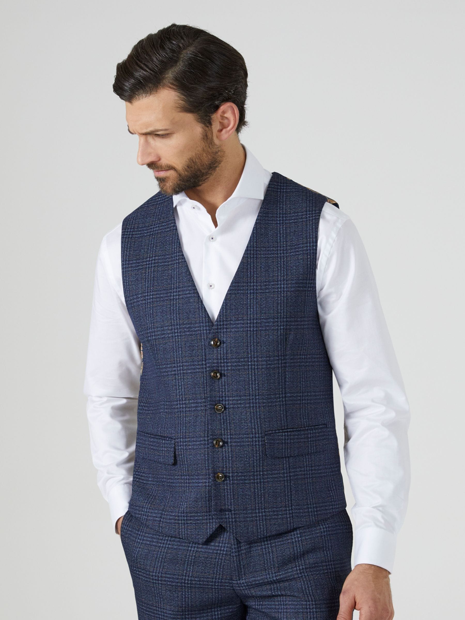 Skopes Woolf ruit maatgesneden gilet